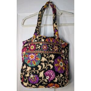 Vera Bradley Tote Bag Suzani Retired Floral Vine Quilted Shoulder Bag Boho